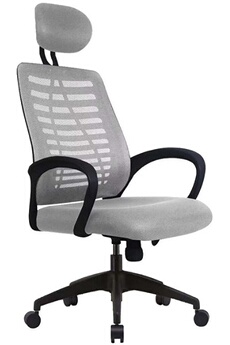 ensemble table et chaises versa - chaise de bureau hauteur ajustable avec têtière will gris et noir