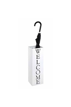 portant et valet de nuit paris prix - porte-parapluies design welcome 48cm blanc