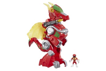 Figurine de collection Power Rangers Playskool heroes power rangers - dragon thunderzord electronique de 35 cm et figurine ranger rouge de 7,5 cm - jouet power rangers