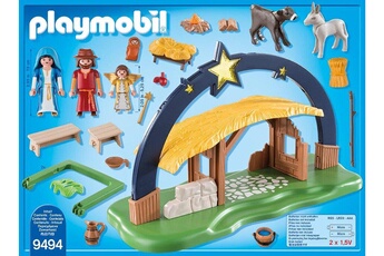 Figurine de collection PLAYMOBIL Playmobil crèche avec illumination, enfants unisexes, 9494