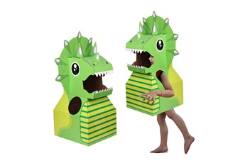 Autre jeux éducatifs et électroniques AUCUNE Le dinosaure de papier jouet carton pour enfants peut porter le bricolage faire animal - multicolore