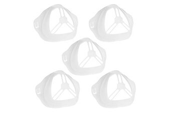 Article et décoration de fête Generic Le support de masque en silicone 5pc augmente l'espace respiratoire pour aider à respirer - blanc