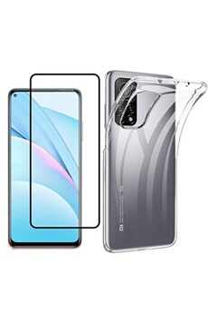 Pack pour Xiaomi Mi 10T 5G / Mi 10 T PRO 5G 2020 : Coque Transparente ET Protection écran en verre trempé FULL Cover noir