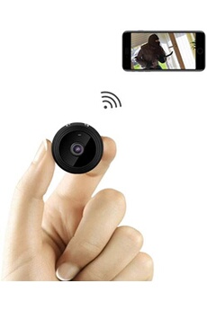 Vidéosurveillance Mini Camera Espion WiFi HD1080p sans Fil Sécurité Support Détection De Mouvement pour Android IOS(Noir)