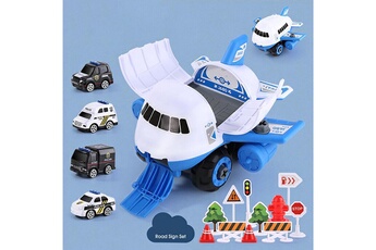 Autre jeux éducatifs et électroniques AUCUNE Avion voiture jouets ensemble avion cargo de transport avec camion pompiers véhicules bricolage cadeau - multicolore