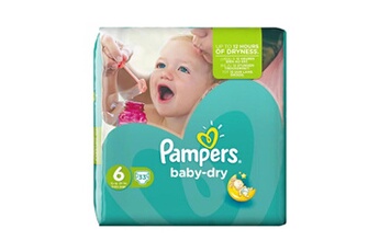 Couches Pampers Baby dry taille 6 des 15 kg 33 couches