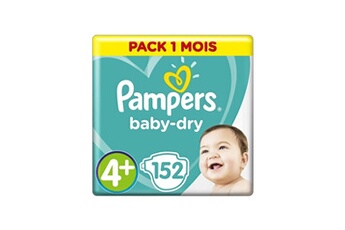 Couches Pampers Baby dry taille 4+ 9 a 20kg 152 couches