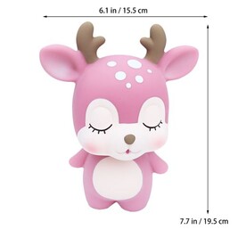 TOATELU Tirelire Cerf Rose Pour Enfants - Décoration Chambre Cadeau Baptême