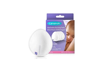 Accessoires allaitement Lansinoh - coussinets d'allaitement lavables x4 - pour un confort & une protection maximale de jour comme de nuit