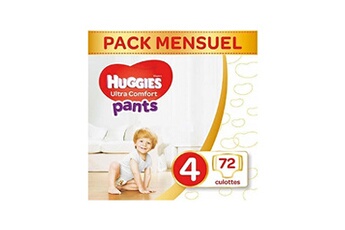 Couches Huggies Ultra comfort - culottes bébé unisexe x72 taille 4