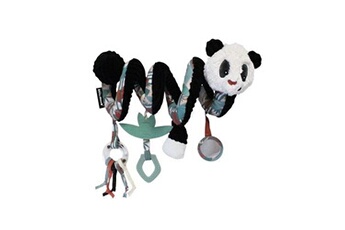 Doudou Les Deglingos Les deglingos tendeur de poussette panda en spirale noir/blanc 30 cm