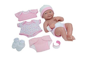 Poupées GENERIQUE Berenguer dolls 18543_la newborn 8 piece layette gift set, 14-inch, pink