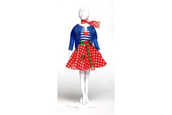 Poupée GENERIQUE Dress your doll lucy polka dots : coudre habit poupée mannequin - fabrique vêtement barbie.