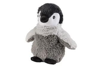 Peluche GENERIQUE Warmies pingouin câlin chaud 19 cm gris