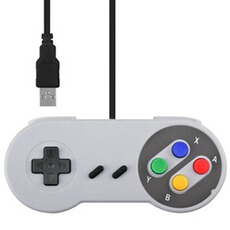 Manette Mcbazel Usb Snes Contrôleur De Manette De Jeu filaire Boutons colorés Brancher et utiliser Manette Pour Windows PC