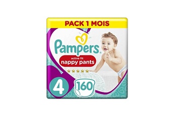 Couche bébé Pampers Active fit nappy pants taille 4, 160 couches-culottes - pack 1 mois