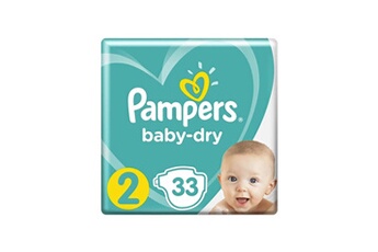 Couches Pampers Baby dry taille 2, 3-6kg, 33 couches