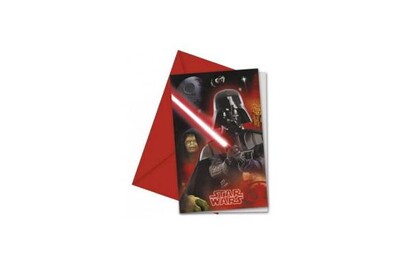 Tout Pour La Fete Generique Invitations Anniversaire Star Wars X6 Darty Tout Pour La Fete Generique Invitations Anniversaire Star Wars X6 Darty