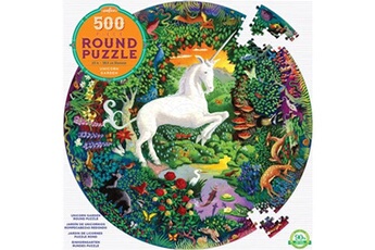 Puzzle Eeboo Puzzle 500p rond- le jardin de la licorne