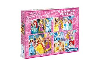 Puzzle Disney Princesses Clementoni 4 disney princess puzzles 20/60/100/180 pièces