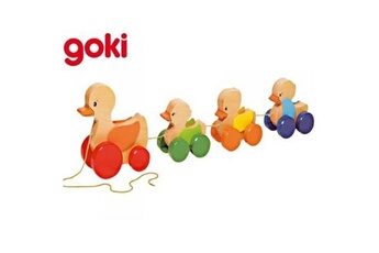 Autres jeux d'éveil GENERIQUE Goki - famille canard en bois à tirer