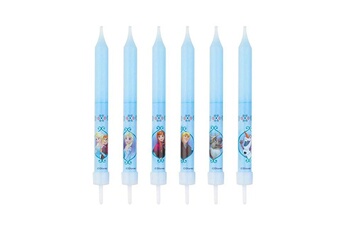 Article et décoration de fête GENERIQUE Reine des neiges rozenn 346174 lot de 8 bougies bâtonnet cire bleu