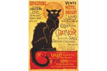 Puzzle D-toys Puzzle 1000 pièces : poster vintage - collection du chat noir, dtoys