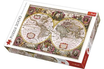 Puzzle Trefl Trefl puzzle 2000 pièces - a new land and water map of the entire earth, 1630