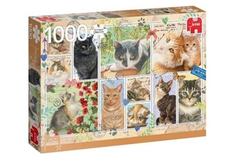 Puzzle Jumbo Jumbo puzzle cat stamps1000 pièces