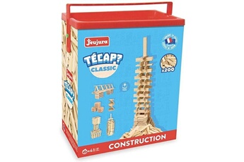 Autre jeux éducatifs et électroniques JeuJura Jeujura - jouet en bois - construction - tecap classic - baril 200 planchettes
