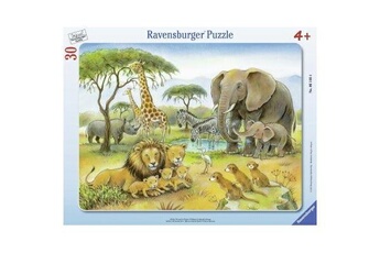 Puzzle Ravensburger Puzzle 30 pièces : puzzle cadre - animaux d'afrique, ravensburger