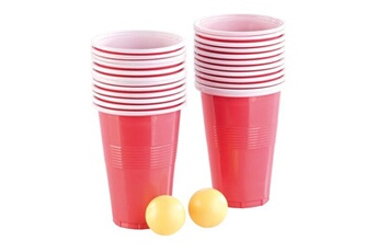 Article et décoration de fête Infactory Jeu à boire avec 2 balles et 24 gobelets