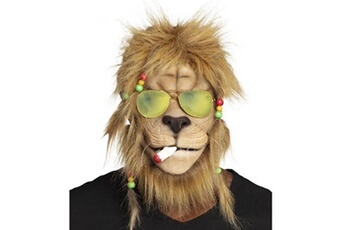 Masque de déguisement GENERIQUE Masque intégral lion rasta