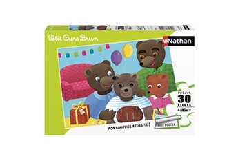 Puzzle Nathan Puzzle 30 pièces nathan l'anniversaire de petit ours brun
