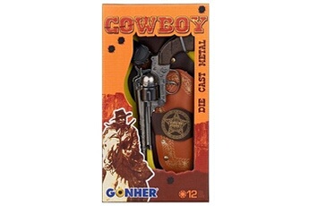 Accessoire de déguisement Gonher Set western cowboy - pistolet 12 coups et holster