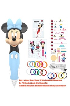 Imprimante 3D Non renseigné Stylo De Dessin D'impression 3D Mickey Mouse Chargeur USB- Bleue