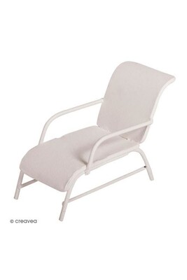 Autres accessoires de décoration Rayher Décoration de jardin miniature - Chaise longue en fer blanc - 6 x 3,3 cm