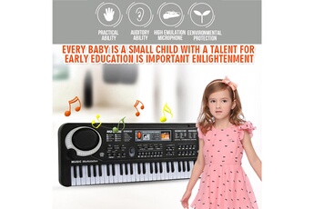 Autre jeux éducatifs et électroniques AUCUNE Usb musical mic 61key piano instrument portable électronique kid clavier jouet - noir