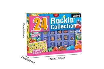 Autre jeux éducatifs et électroniques AUCUNE Décor à la maison pour enfants collection rockin jouet minier naturel pierre de cristal 24 pièces - multicolore