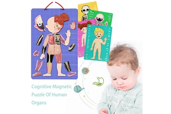 Autre jeux éducatifs et électroniques AUCUNE Structure du corps humain en bois puzzle jouet tout-petits enfants éducat préscolaire - multicolore