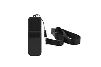 Accessoires pour maquette GENERIQUE Manchon de protection en silicone avec cordes pour caméra dji osmo pocket gimbal noir