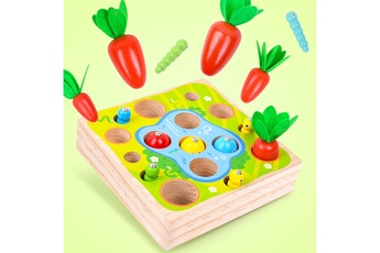 Autre jeux éducatifs et électroniques AUCUNE Pêche tirer radis attraper ver amusant jeu de ferme jouets éducatifs en bois magnétique - multicolore