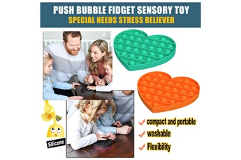 Autre jeux éducatifs et électroniques AUCUNE Love push bubble fidget jouet sensoriel autisme besoins spéciaux anti-stress 2pcs - multicolore