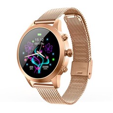 Montre connectée Chronus Montre Connectée pour Femmes avec Etanche Cardio Podometre Chronometre Sport Fitness Tracker d'Activité Contrôle de la Musique pour Android iOS-Or2