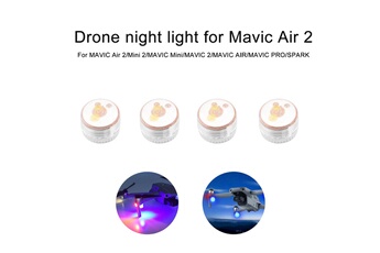 Accessoires pour maquette GENERIQUE Kit de lampe de signalisation led night flying light pour dji mavic air 2/mavic mini/mavic2 pro bleu
