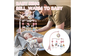 Jouets éducatifs GENERIQUE Anneau de cloche de lit bébé 0-18 mois musique cloche de chevet projection bébé confort jouets rose