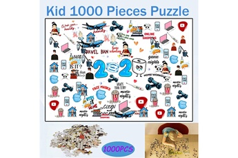 Puzzle AUCUNE 2021 kid 1000 piece christmas paper puzzle adultes enfants jouets famille cadeau - multicolore