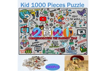 Puzzle AUCUNE 2021 kid 1000 piece christmas paper puzzle adultes enfants jouets famille cadeau - comme montré