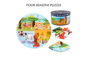 Puzzle AUCUNE 2021 2mm 150pcs kid puzzle jouets éducatifs bande dessinée une année quatre saisons puzzles - comme montré