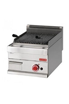 Barbecue Gastro M Grill pierre de lave à gaz - Série 650 - - - Acier inoxydable400 x650x280mm